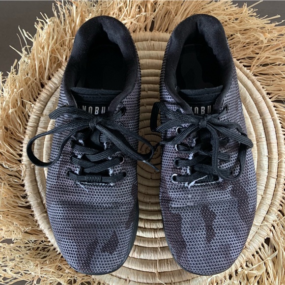 NOBULL Outwork Black And Gray Camouflage Trainers W 6.5 M 5 - Picture 2 of 14